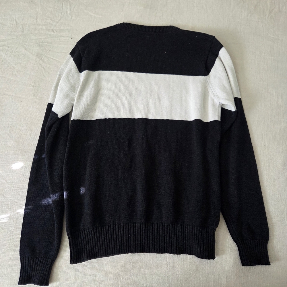 Texas Tech Bruzer Black and White Knit Men's Sweater 100% Cotton Medium - Picture 9 of 9